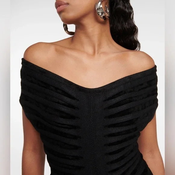ALAÏA Off-Shoulder Minidress